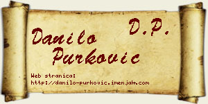Danilo Purković vizit kartica